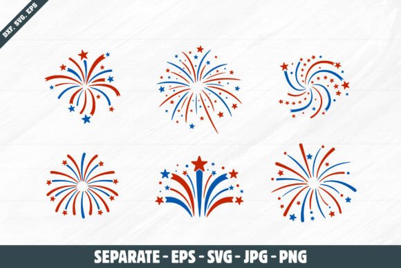 4th of July Fireworks Vectors: Graphics for Crafts & Seasonal Campaigns