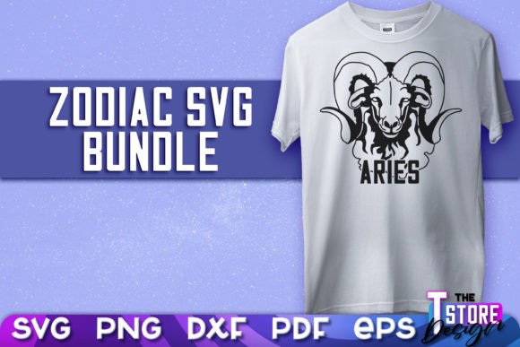 Aries SVG Zodiac Graphics for Crafts & Branding