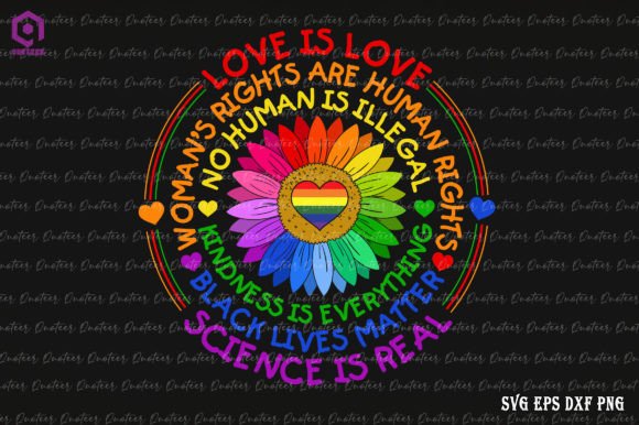 Black Lives Matter LGBT Pride Flower Graphics