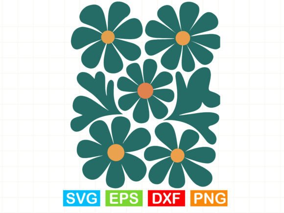 Boho Flowers Design SVG Vector