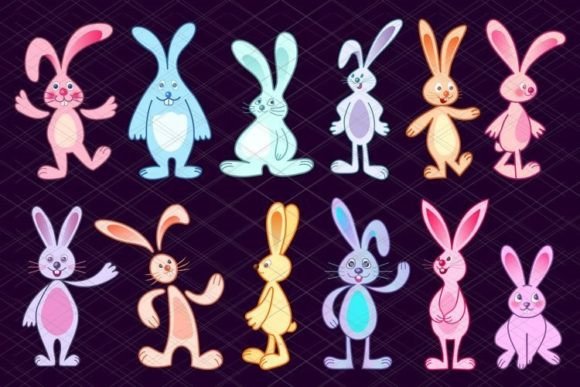 Bunny Cartoon Illustrations: Graphics & Illustrations for Local Branding
