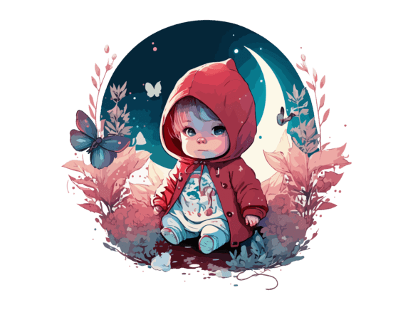 Cute Fairy Sublimation Retro Watercolor Graphics & Illustrations