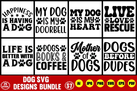 Dog SVG Designs Bundle: Graphics for Crafts & Creative Brands