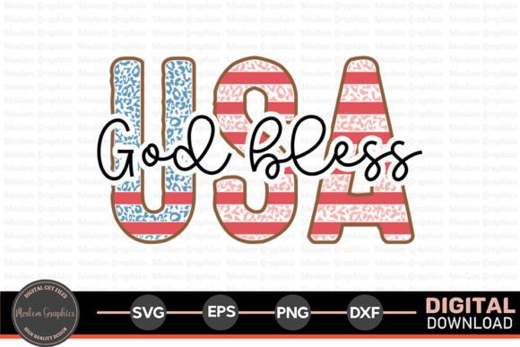 God Bless USA Retro SVG: Graphics for Local Crafts & Branding