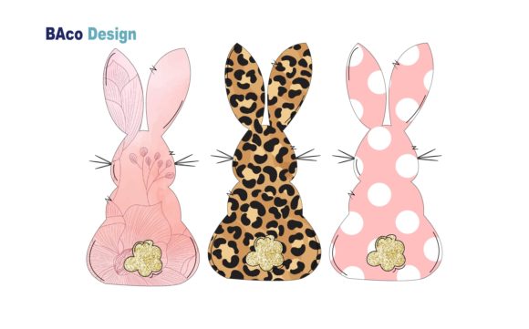Leopard Bunny Easter SVG PNG Graphics & Illustrations