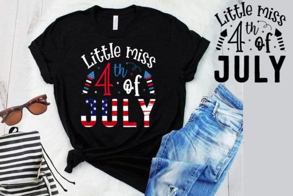 Little Miss 4th of July SVG: Graphics for Print Templates