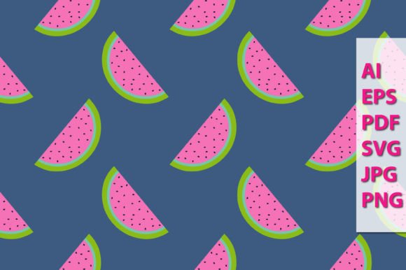 Slice Watermelon Seamless Vector Pattern: Graphics & Patterns for Real Publishing