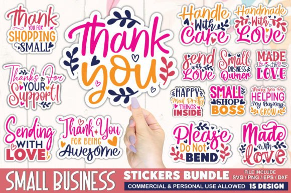 Small Business Stickers Bundle: Graphics & Crafts Ready