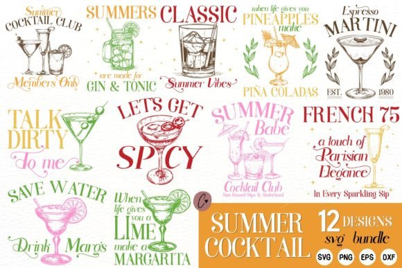 Summer Cocktail SVG Bundle