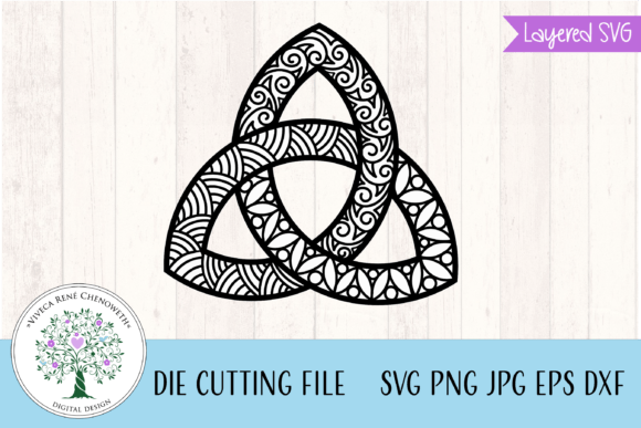 Zentangle Celtic Knot SVG Graphics for Crafts